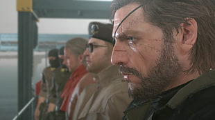 male game character statue, Metal Gear Solid V: The Phantom Pain, Venom Snake, Kazuhira Miller, Revolver Ocelot HD wallpaper