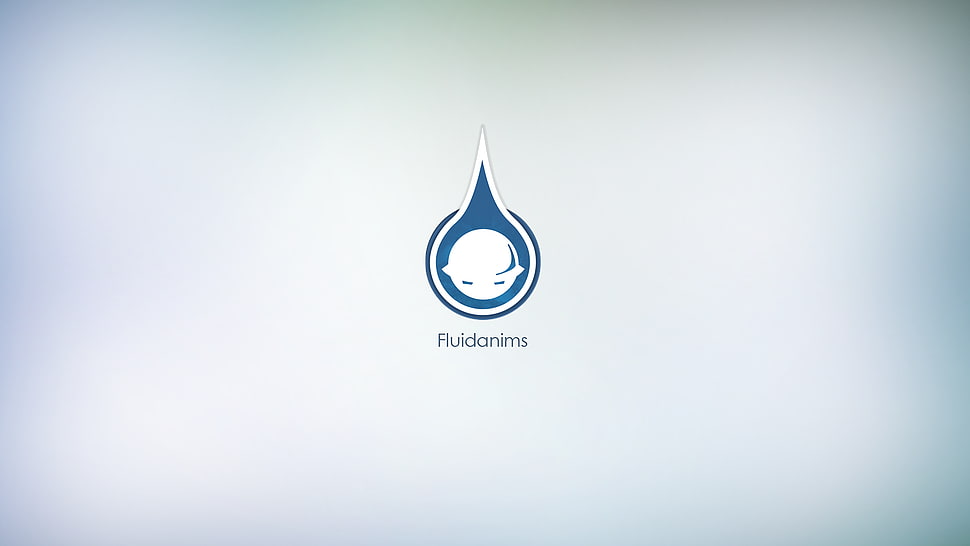 Fluid logo, minimalism, simple background, digital art HD wallpaper