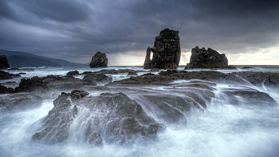gray mountain, nature HD wallpaper