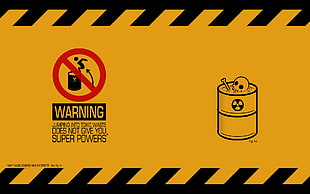 warning sign box, warning signs, radioactive, dark humor, humor HD wallpaper