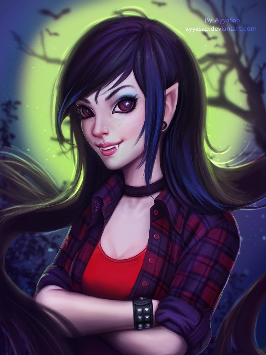 purple haired vampire anime, Adventure Time, Marceline the vampire queen