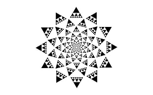 black and white mandala print, pattern