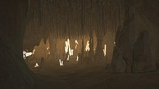 cave artwork wallpaper, TIMEframe, Sun