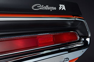 black Dodge Challenger TA, Dodge Challenger, Dodge, car, vehicle