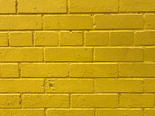 yellow bricks, Bricks, Yellow, Wall