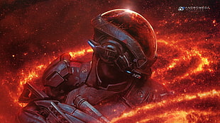 Andromeda character digital wallpaper, Andromeda Initiative, Mass Effect: Andromeda, Ryder