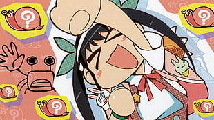 female black long-haired anime character wallpaper, Monogatari Series, Hachikuji Mayoi
