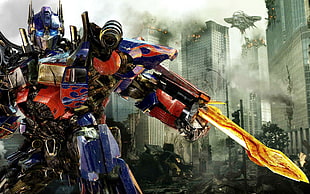 Optimus Prime illustration, Transformers, movies
