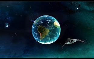 earth illustration HD wallpaper