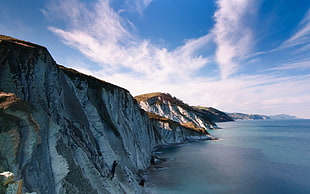 seashore, nature, landscape, sea, cliff HD wallpaper