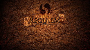 Requiem text on brown soil