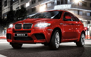 red BMW sedan