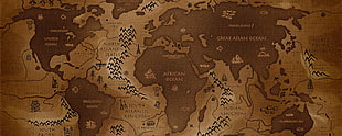 brown political map, Vladstudio, inverted, map HD wallpaper