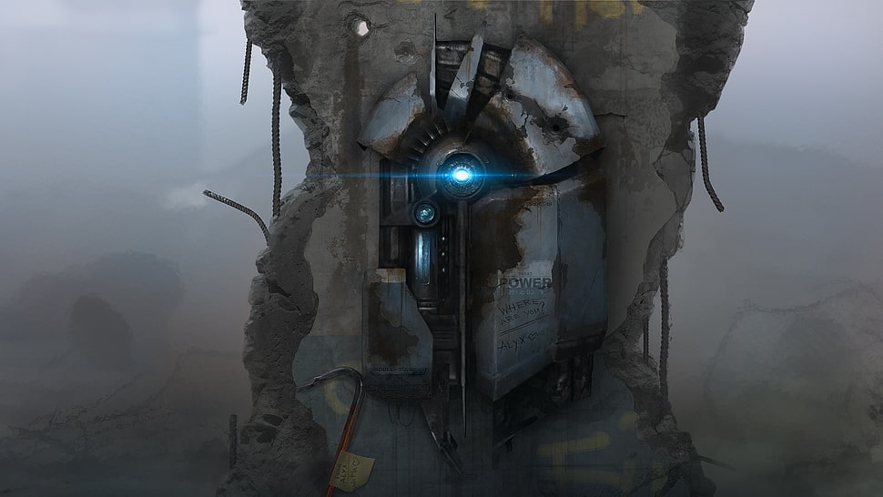 gray robot illustration, Half-Life 2, video games HD wallpaper
