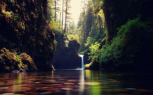long exposure photo of body of water, waterfall