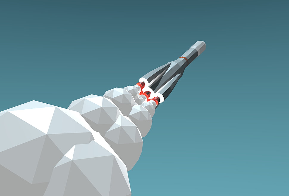 rocket launching HD wallpaper