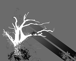 wither tree digital wallpaper