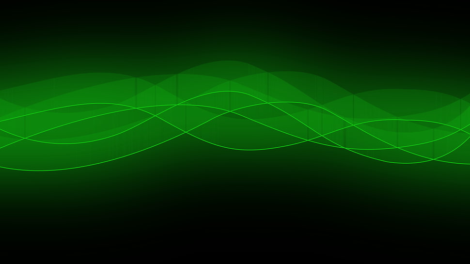 green waves HD wallpaper