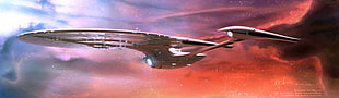 battleship poster, Star Trek, USS Enterprise (spaceship), artwork, space HD wallpaper