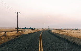 black asphalt road, road, landscape