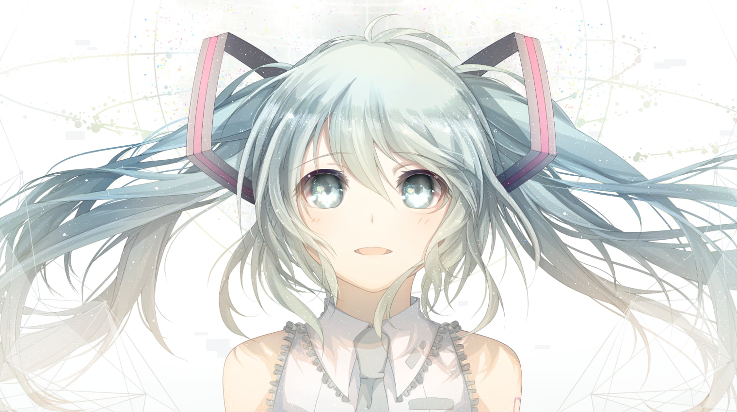 Hatsune Miku digital wallpaper, Vocaloid, Hatsune Miku, aqua eyes, aqua hair