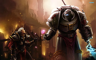 knight and robot digital wallpaper, Warhammer 40,000, Grey Knight, Adepta Sororitas