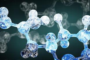 molecular illustration, science, render, digital art