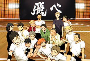 volleyball anime character, Haikyuu!!, anime boys, Hinata Shouyou, Yachi Hitoka HD wallpaper
