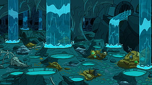 waterfalls wallpaper, Adventure Time