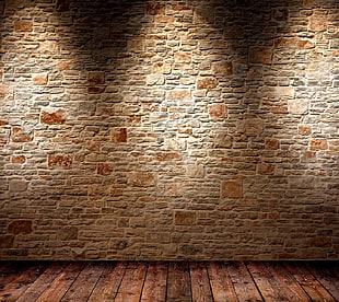 brown brick wall, texture, wall