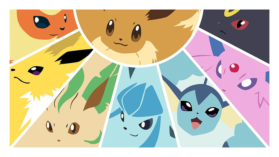 assorted Pokemon characters illustration, Eevee HD wallpaper