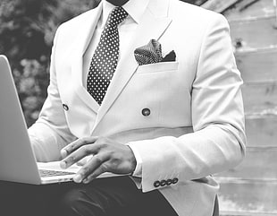 man wearing peak-lapel suit jacket and black dress pants HD wallpaper