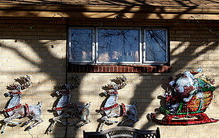 Christmas,  Reindeer,  Sleigh,  Santa claus HD wallpaper