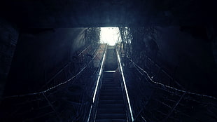 gray concrete stairway, Metro 2033, Metro: Last Light Redux