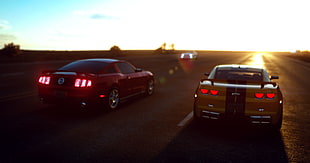 yellow and red coupes, The Crew, The Crew Wild Run, road, Chevrolet Camaro HD wallpaper