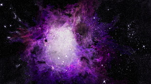 purple, black, and white outer space wallpaper, space, nebula, universe, space art HD wallpaper