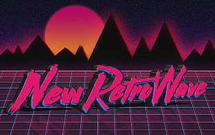 New Retro Wave digital wallpaper, New Retro Wave, neon, 1980s, synthwave