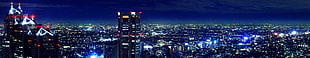 panoramic view of cityscape during night time