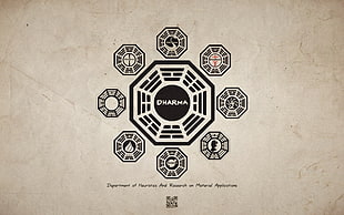 white and black floral area rug, Lost, Dharma Initiative HD wallpaper