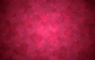 Background,  Hearts,  Flowers,  Graphic HD wallpaper