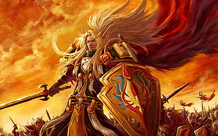 male warrior digital artwork, Blood Elf, Paladin, Warcraft, World of Warcraft