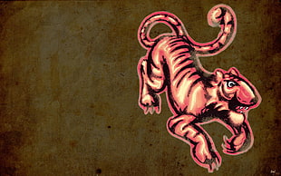 red and black tiger print sticker