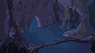Adventure Time cave scene TV show still screenshot, Adventure Time, cartoon HD wallpaper