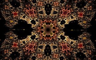 showing brown and black abstract painting wallpaper