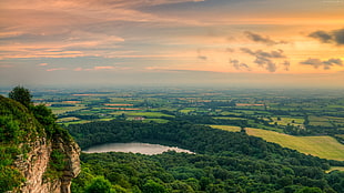 aerial photo of land HD wallpaper