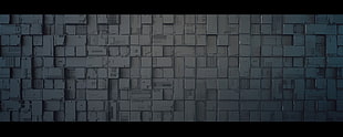 white and black concrete bricks, wall