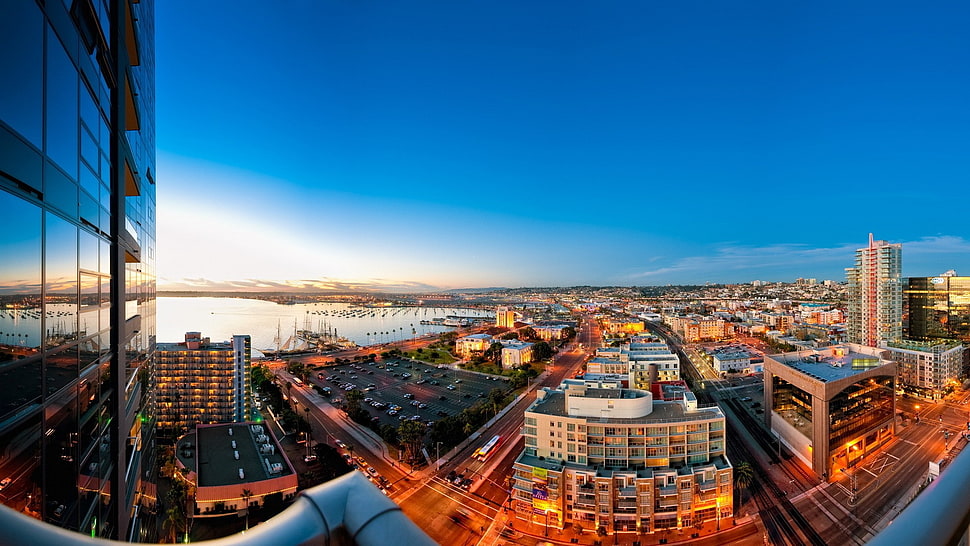 aerial photography of building at daytime, cityscape, San Diego HD wallpaper