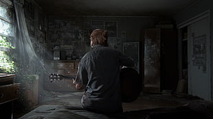 men's black t-shirt, The Last of Us Part 2, The Last of Us 2 HD wallpaper