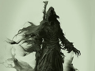 game case cover, fantasy art, Grim Reaper