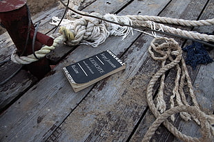 black softbound book, sea, book cover, books, anchors
